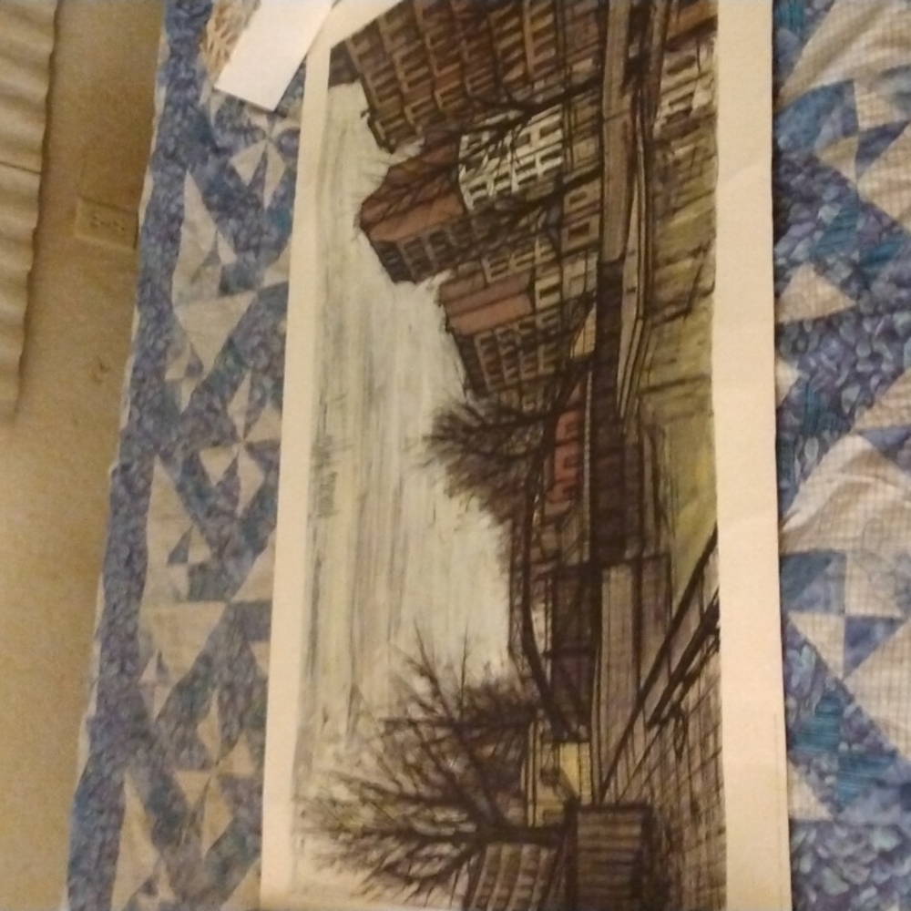 Mid- Century Modern Bernard Buffet  St.Martins Canal 1956 French Litho